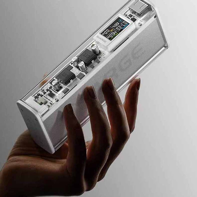 Sharge Flash 140W Silver Wing Pro X1i Transparent Mobile Power Bank (Ready Stock)